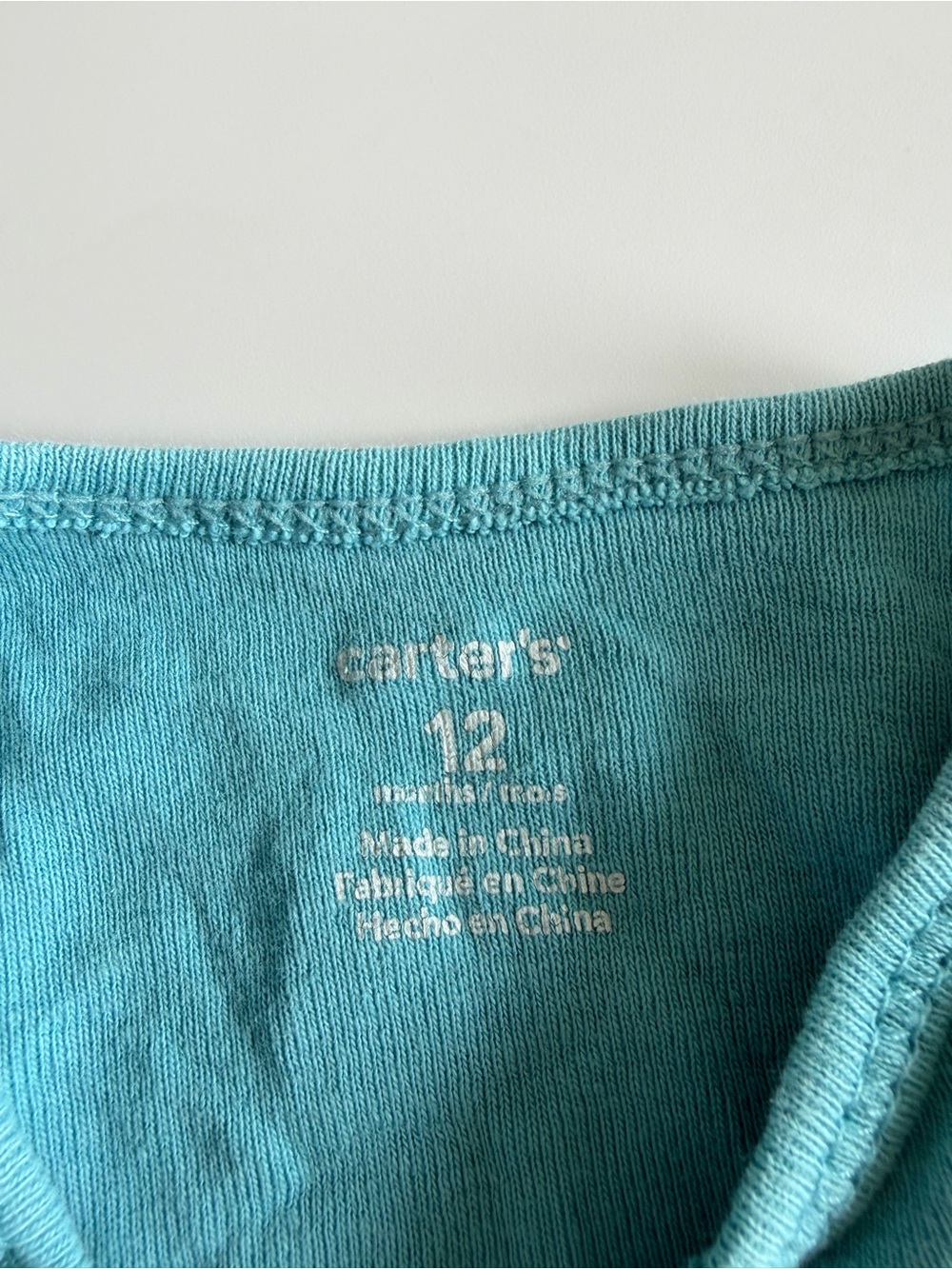 Bundle of Baby Boy Onesies Size 12-18 Months Long Sleeve Blue Gingham Gray Teal - Picture 15 of 16